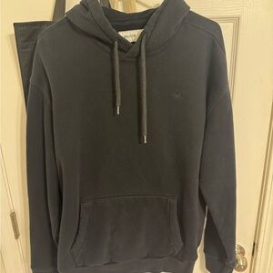 Hollister Men's Charcoal Hoodie